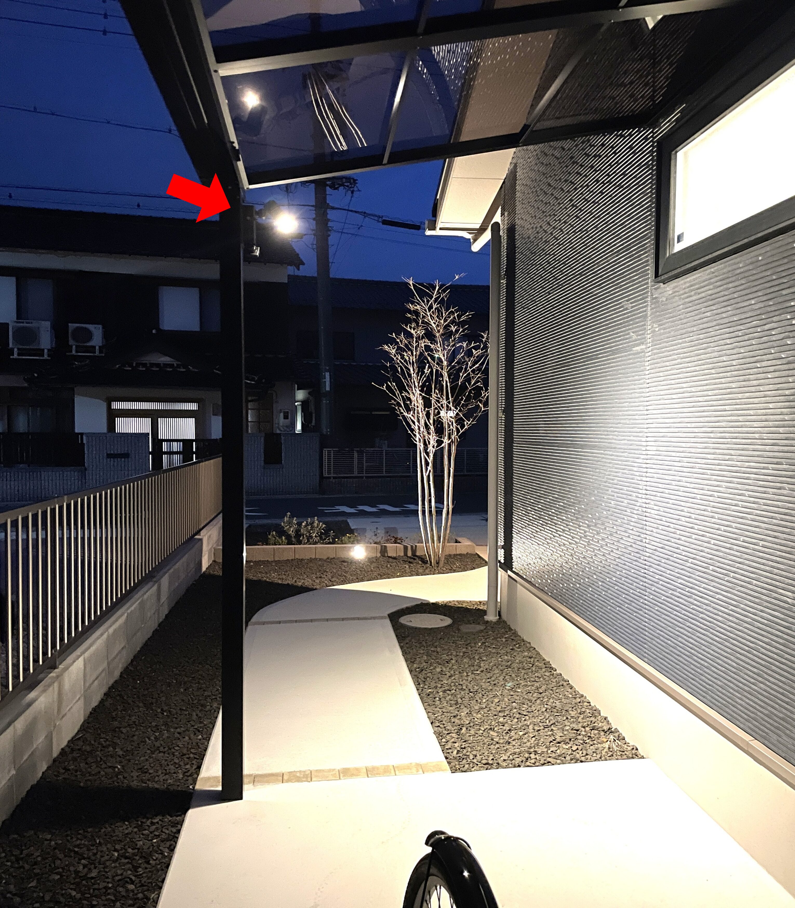 出雲市 自転車置き場設置工事 屋根付きサイクルポート